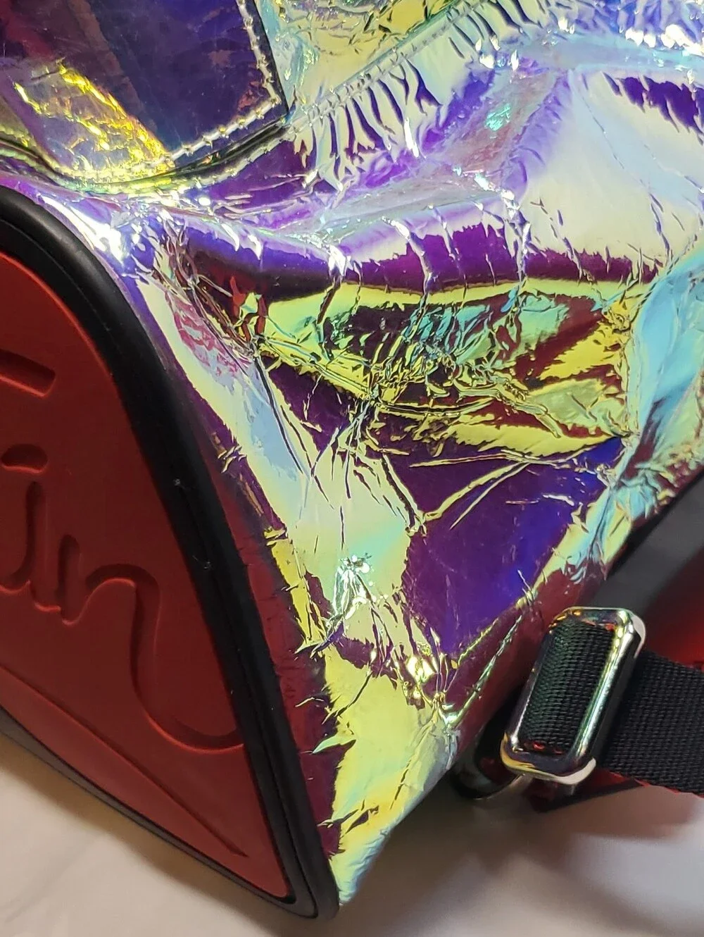 Authentic Christian Louboutin Iridescent Holographic Backpack